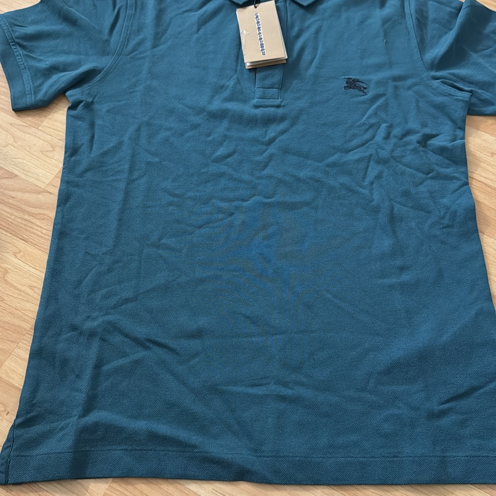 Burberry Blue Polo Shirt Classic Style